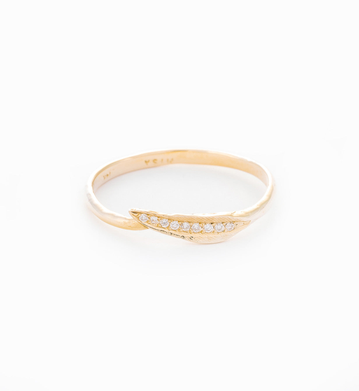 Ti Leaf Ring: Front